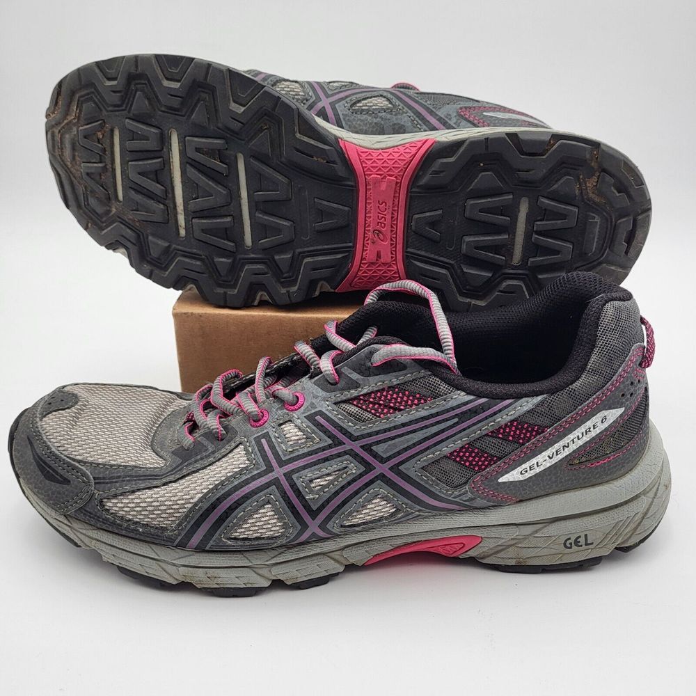 Asics Gel Venture 6 Womens 11 Gray Running Shoes T7G6N